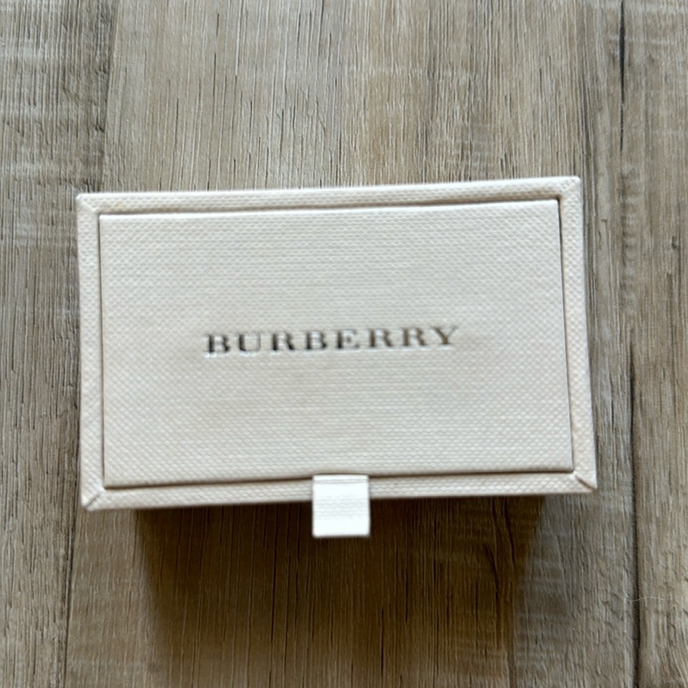 Burberry Silver Tone Check Logo Cuff Links - Picture 3 of 3